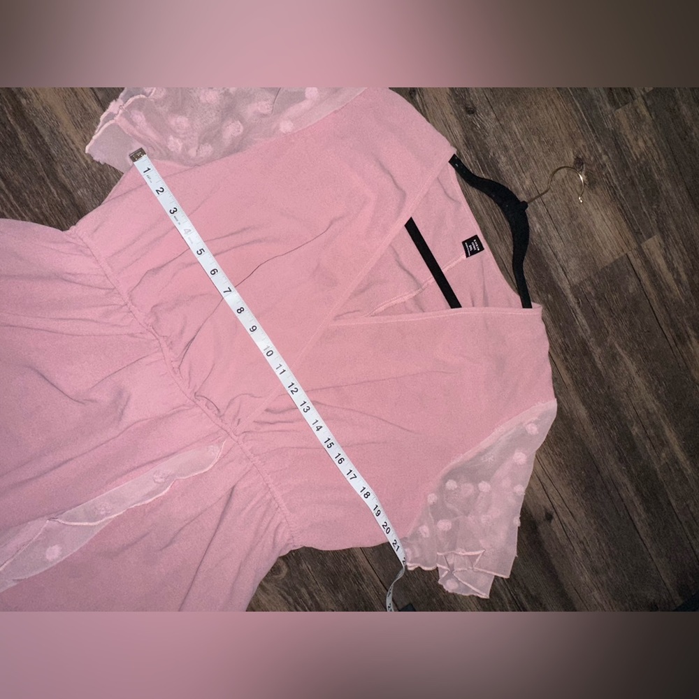 Shein Curve Pink Polka Dot Flowy Maxi Dress Size 2XL - Picture 9 of 14